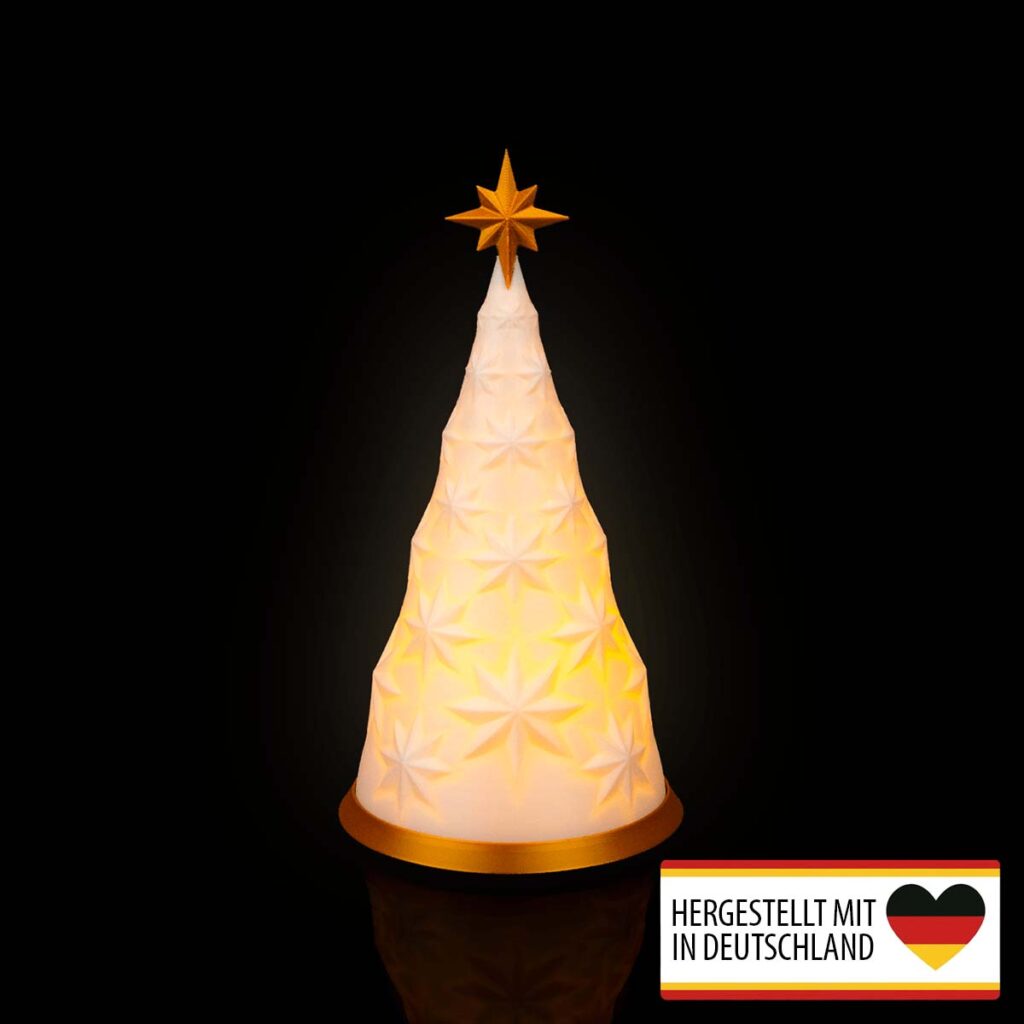 Tischlampe „Weihnachtsstern" – 3D-Druck Made in Germany | Teelichthalter