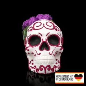 Mystische Tischdeko Totenkopf Carmen Calavera aus PLA, 13 cm hoch
