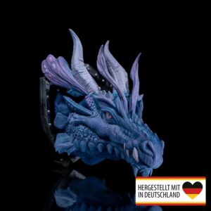 Handbemalte Wanddeko Eisdrache als mystischer Blickfang