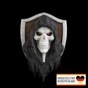 Mystischer Totenkopf Skelett als Wanddekoration, gefertigt aus PLA