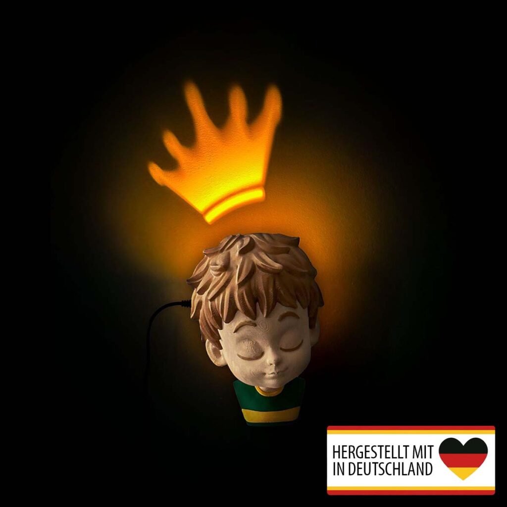 Wandlampe Kinderzimmer „Prinz“ – 3D Druck made in Germany