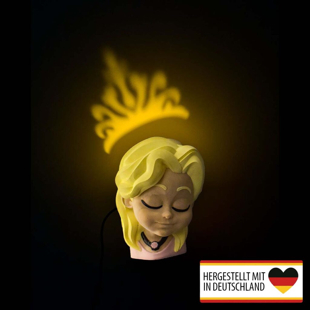 Wandlampe Kinderzimmer „Prinzessin“ – 3D Druck made in Germany