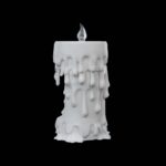 Weihnachten LED Teelicht „Pinguin in Kerze“ – 3D-Druck Made in Germany | Tischlampe