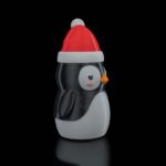Weihnachten LED Teelicht „Pinguin mit Weihnachtsmütze“ – 3D-Druck Made in Germany | Tischlampe