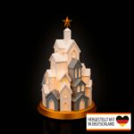Tischlampe „Weihnachtsdorf-Tannenbaum“ – 3D-Druck Made in Germany | Teelichthalter