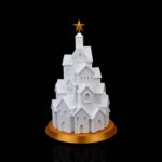 Tischlampe „Weihnachtsdorf-Tannenbaum“ – 3D-Druck Made in Germany | Teelichthalter