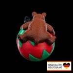 Weihnachtsbaumschmuck entspannter Bär auf einer Weihnachtskugel - Dein humorvoller Festtagsbegleiter