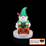 Weihnachtsfigure Schlitten fahrender Zwerg - Dein Wintertraum in Miniatur