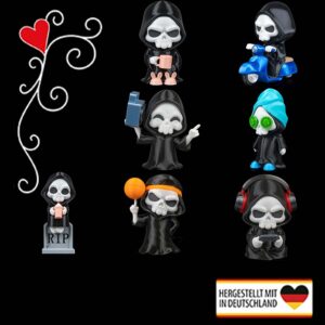 Figurenset Der entspannte Tod aus nachhaltigem PLA, mystisches Design