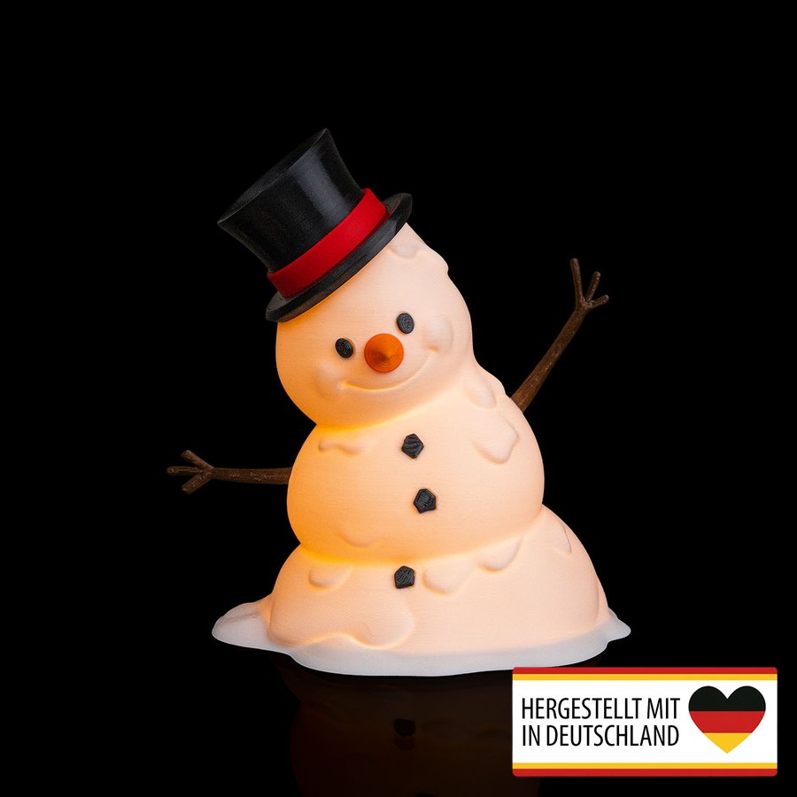 Weihnachten- der glückliche Schneemann- LED Teelichthalter - Dein stimmungsvoller Begleiter