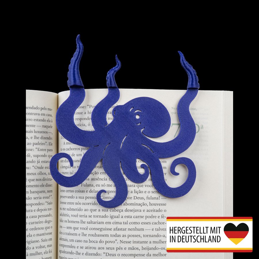 Lesezeichen Der Bücherkrake - Dein verspielter Lesebegleiter