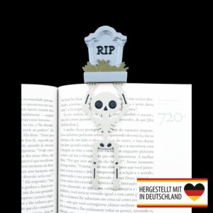 Schauriges Lesezeichen Das Bücherskelett für Bücher