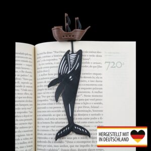 Einzigartiges Lesezeichen in Form eines Wals aus PLA, 3D-gedruckt