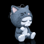 Schlüsselanhänger Skelett-Katze – Dein magischer Begleiter