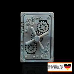 Handbemalte Spardose im Steampunk-Stil aus PLA im 3D-Druckverfahren