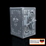 Steampunk-Tresor als dekoratives Element im Wohnzimmer