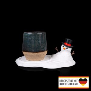 Winterlicher Tassenuntersetzer Schmelzi der Schneemann für deinen Tisch