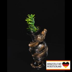 Handbemalte Vase DrachenTanz mit eleganten Drachenmotiven