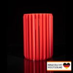 Dekorative Vase RillenRocker mit Blumen bestückt