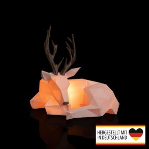 Rentier-LED Teelichthalter aus nachhaltigem PLA für weihnachtliche Gemütlichkeit