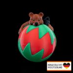 Weihnachtsbaumschmuck entspannter Bär auf einer Weihnachtskugel - Dein humorvoller Festtagsbegleiter