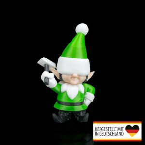 Handgefertigter Weihnachtsbaumschmuck in Form eines fleißigen Handwerker-Wichtels