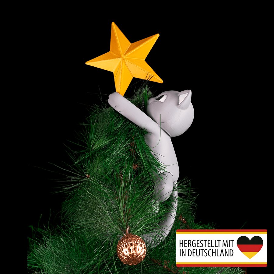 Weihnachtsbaumschmuck Meowy Tannenbaumspitze - Katzige Weihnachtsfreude