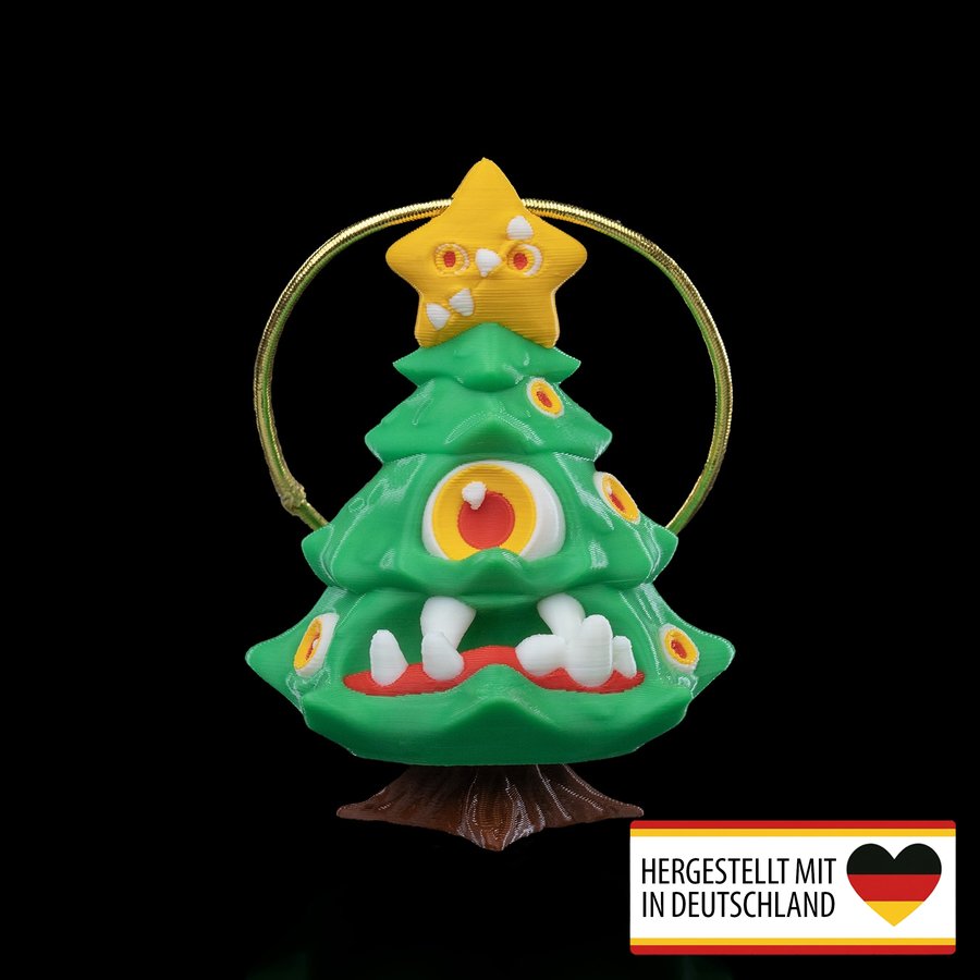Einzigartiger Weihnachtsbaumschmuck verrückter Tannenbaum aus PLA