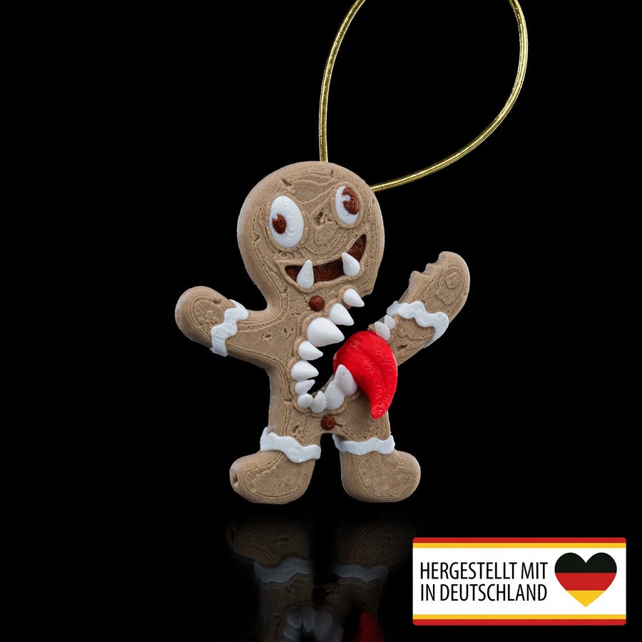 Weihnachtsbaumschmuck Zombie Lebkuchenmann als gruseliger Hingucker