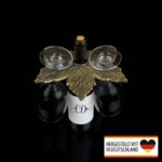 Weinflaschenhalter „Traubige Erwartungen“ – mit Glashalter - Eleganter Genuss für Weinliebhaber