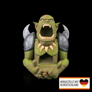 Würfelturm der hungrige Ork aus nachhaltigem PLA, handbemalt