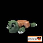 3D-gedruckter Untersetzer in Schildkrötenform aus PLA