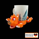 Im 3D-Druck hergestellter Katzenuntersetzer