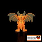 Dekorative Drachenfigur in Halloween Kürbis Optik