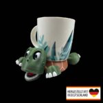 Fröhlicher Untersetzer in Schildkrötenform als Tischdeko