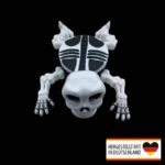 Detailaufnahme des Skelett Designs auf dem Untersetzer