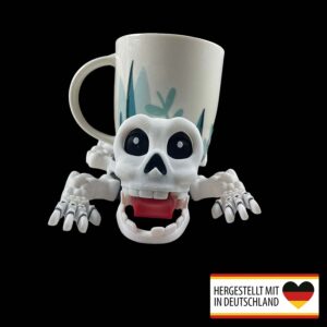 Witziger Untersetzer Skelett aus PLA für Tassen und Gläser