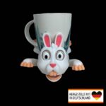 Charmanter Hasen-Untersetzer als Osterdekoration