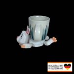 Tischdekoration mit Hasenuntersetzer für Ostern