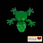 Seitliche Ansicht des Frosch Untersetzers für den Tisch