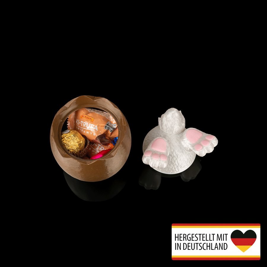 Fröhlicher Hasenfreund zum Befüllen für Ostern aus nachhaltigem PLA